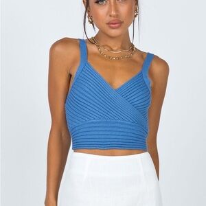 Princess Polly ARLENE TOP BLUE